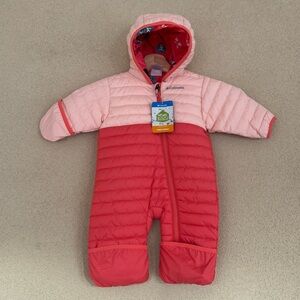 🆕Columbia Baby Powder Lite Reversible Bunting in Coral 3-6m